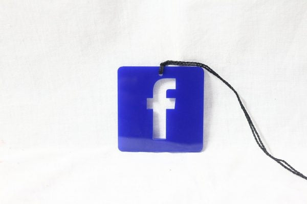 Facebook Blue Style Center Mirror Hanging