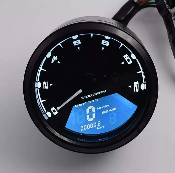 CAFE RACER Big Size Speedometer RPM Fuel Guage