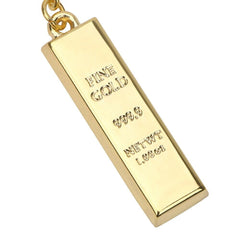 Fine Gold Bar Metal Keychain