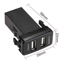 Toyota USB Car Charger With Audio Input - Adapter
