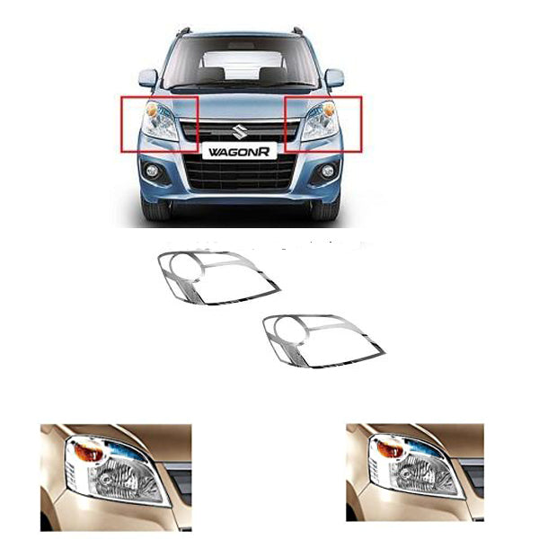 Suzuki Wagon R Front Headlight Chrome 2 Pcs Set