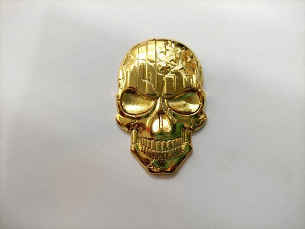 Gold Star Skull Metal Logo