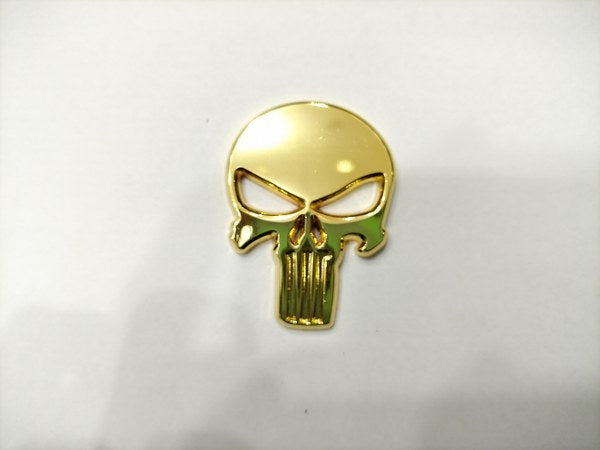 Golden Punisher Skull Metal Logo