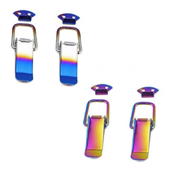 Universal Multicolor Bumper Stainless Clips Silver 2 Pcs Set