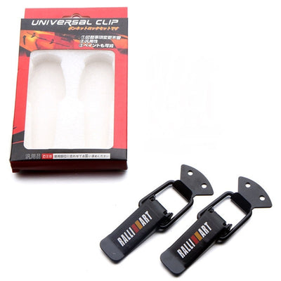 RALLI ART Universal Bumper Stainless Clips Silver 2 Pcs Set