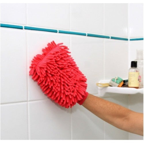 HEMEN Car Microfiber Cleaning dusting Microfiber Wash Mitt Gloves Red 1 Pc