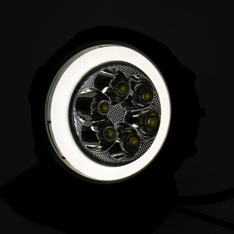 HJG 6 SMD Round Shape LED 40W Lamp For Motorcycle Car With DRL