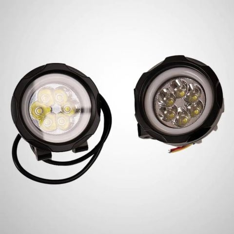 HJG 6 SMD Round Shape LED 40W Lamp For Motorcycle Car With DRL