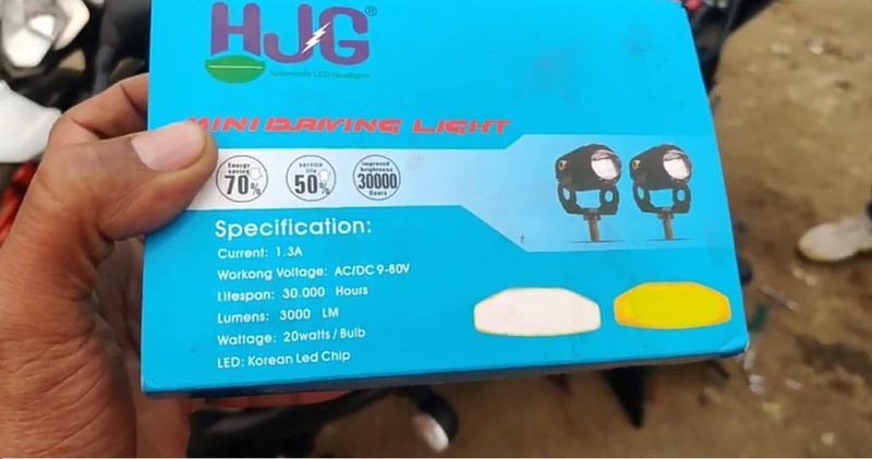 HJG Mini Projector Driving Fog Lights for all Bikes, Cars - Jeep