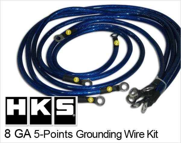 HKS 5 POINT GROUNDING CABLE BLUE