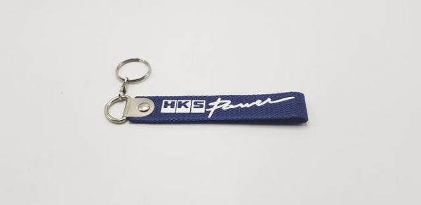 HKS Power Blue Fabric Keychain