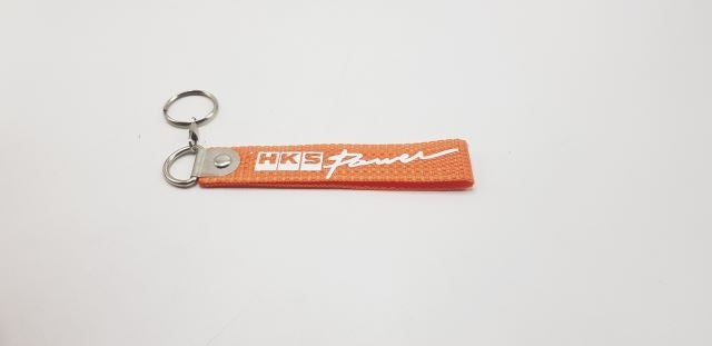 HKS Power Orange Fabric Keychain