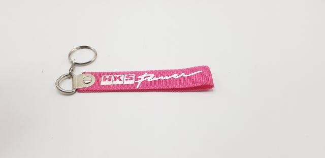 HKS Power Pink Fabric Keychain