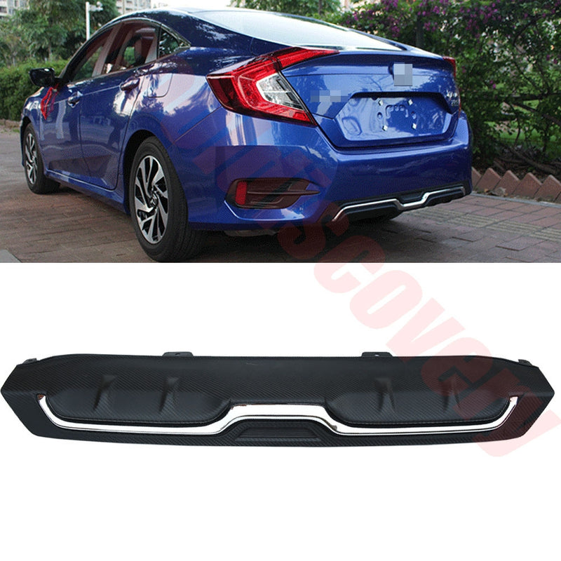 Civic 2017 Diffuser Single Exhaust Chrome Style