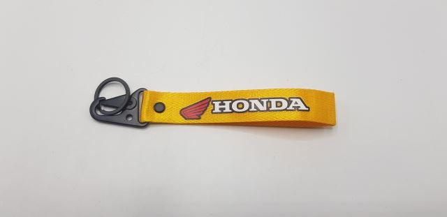 HONDA Yellow Fabric Keychain