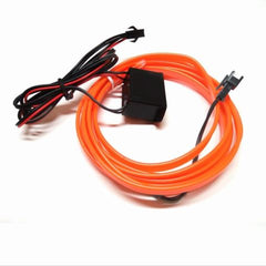 Universal New Car Styling EL Glow Cold Line Flexible Interior Orange