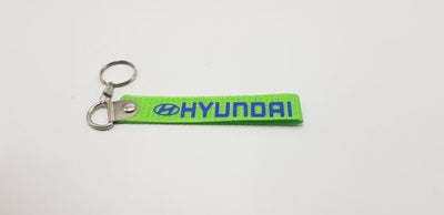 Hyundai Green Fabric Keychain