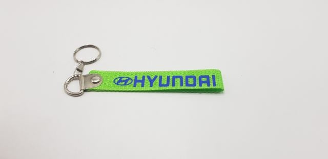 Hyundai Green Fabric Keychain