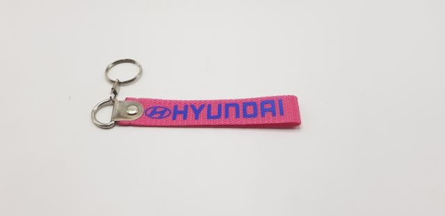 Hyundai Pink Fabric Keychain