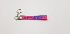 Hyundai Pink Fabric Keychain