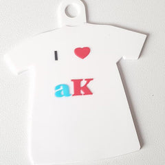 I Love ak Hanging Tag