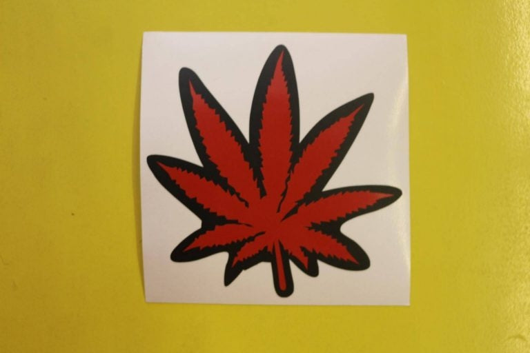 Sticker Weed Red 4x4