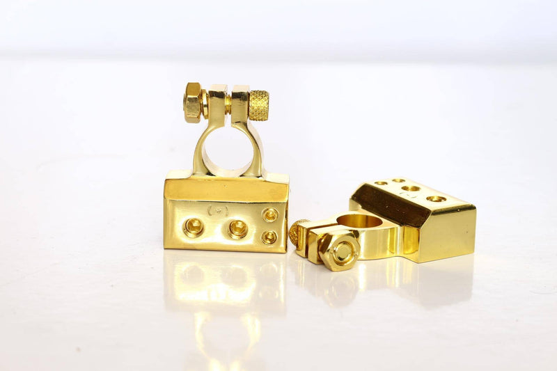 HEAVY DUTY Golden Plated Car Battery Terminals