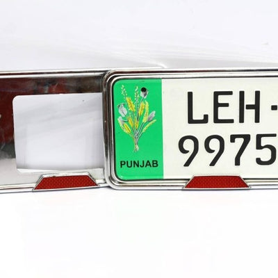 No. Plate Chrome Frame With Reflector
