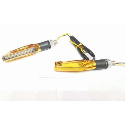 Line Style Bike Indicator Golden 2 pcs