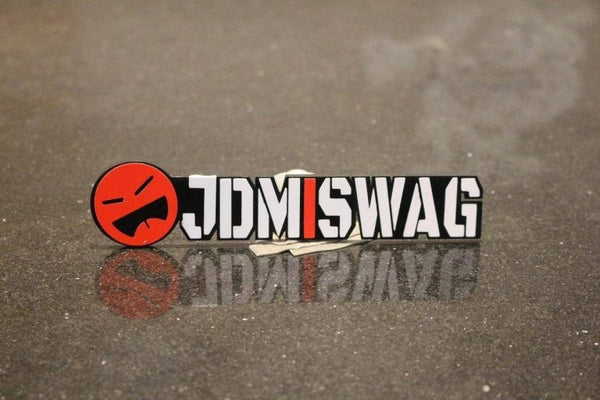 JDM SWAG HARD PLASTIC REFLECTOR LOGO BIKE CAR MODIFICATION