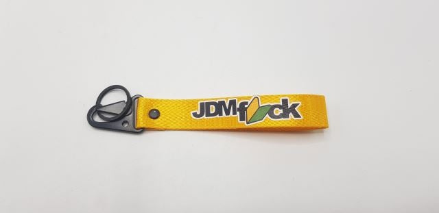 JDM F Yellow Fabric Keychain