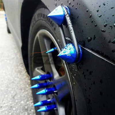 JDM Spike Bumper Quick Release Fastener Car Trunk Fender Blue