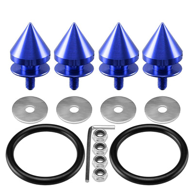 JDM Spike Bumper Quick Release Fastener Car Trunk Fender Blue