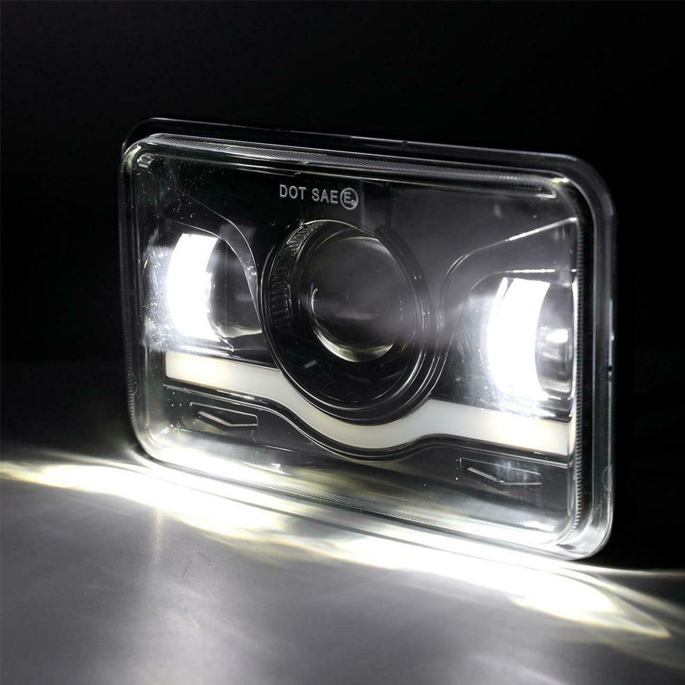 Jeep - Car LED Headlight Square 6x4 Sealed Beam 75W Hi-Low 1 Pc