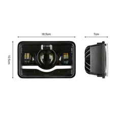 Jeep - Car LED Headlight Square 6x4 Sealed Beam 75W Hi-Low 1 Pc