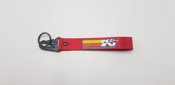 K & N Red Fabric Keychain