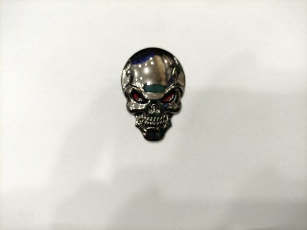 Karbon Grey Skull Metal Logo