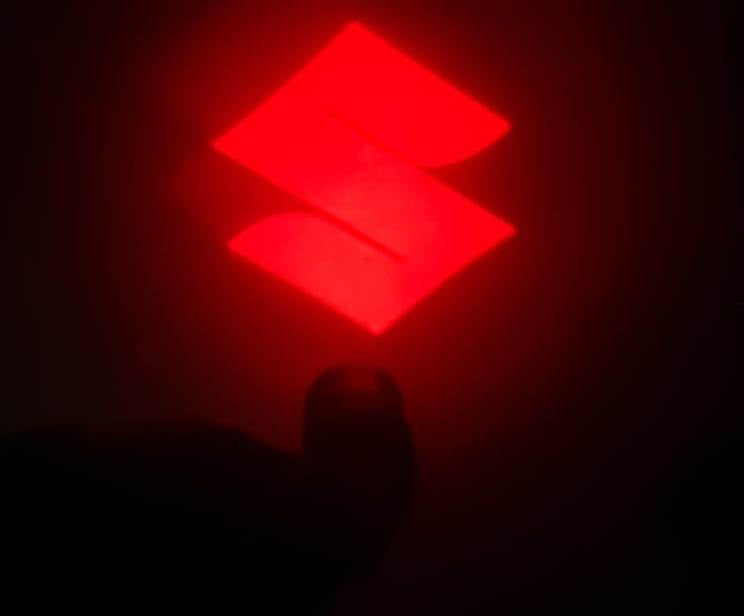 LED Laser Back Shadow Light Logo (Suzuki Red Logo)