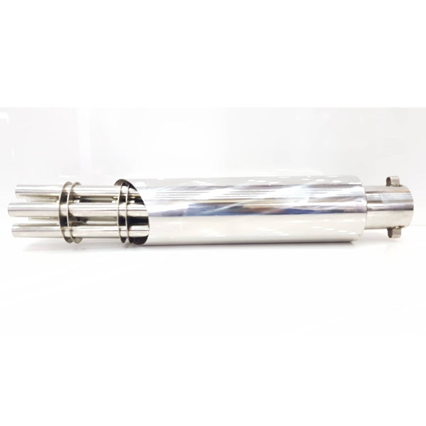 MACHINE GUN EXHAUST PIPE MOVABLE BIKES Silver
