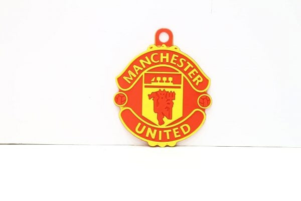 Manchester United Red Yellow  Rubber Hanging Tag