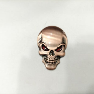 Metallic Brown Skull Metal Logo