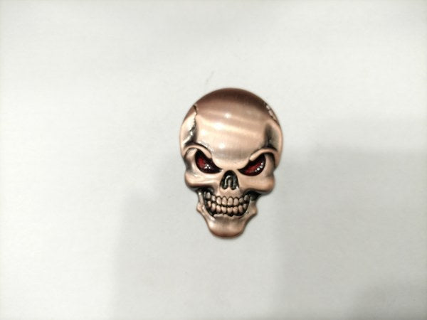 Metallic Brown Skull Metal Logo