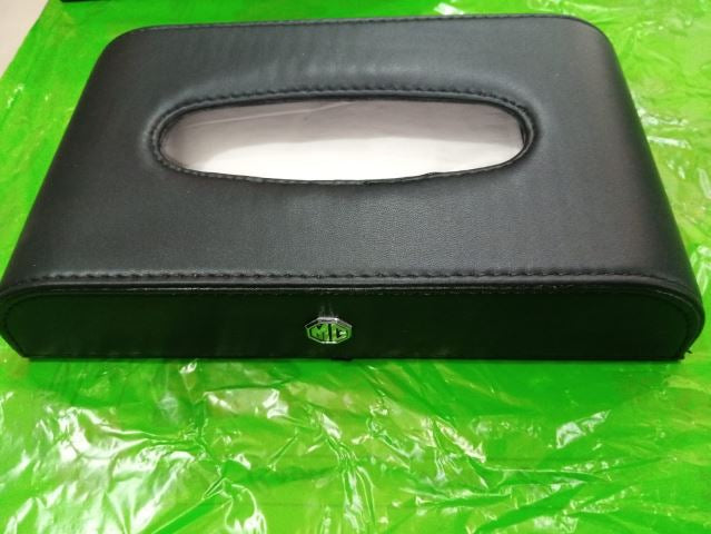 MG Car Dashboard Tissue Box Luxury PU Leather Box Black