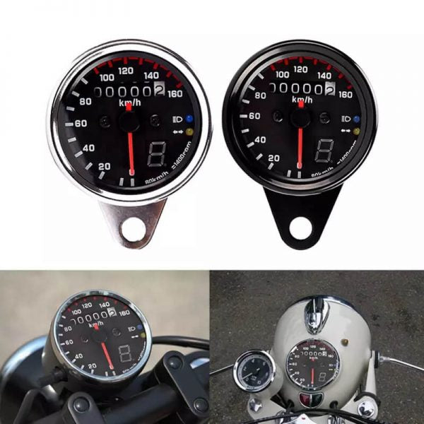 Motobike Speedometer Small With Gear Indication
