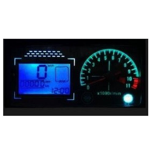 Motorbike Bike Digital Meter Blue Display Black Universal125cc