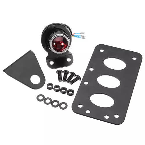 Motorbike Cafe Racer Mount LED License Plate Taillight with Bracket