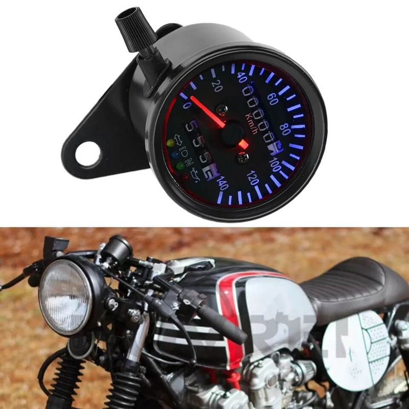 Motorbike LED 12V Dual Odometer Speedometer Universal