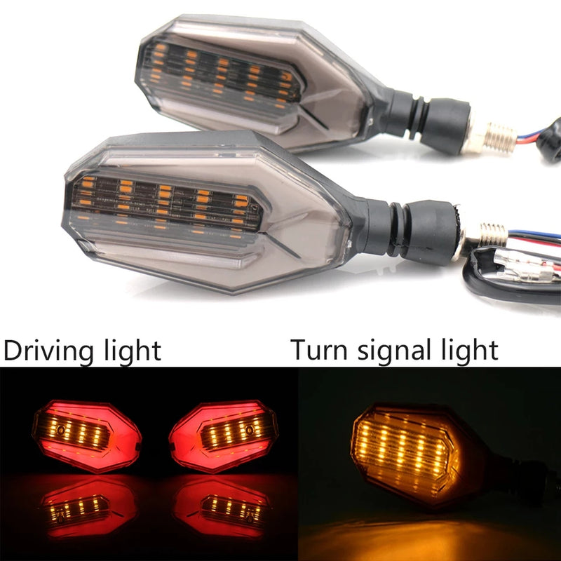 Motorbike U Style LED Turn Signal Indicators 2-Pcs RED