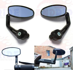 Motorycle Bar End Mirror Rear View Mirror Oval for Bikes Cafe racer