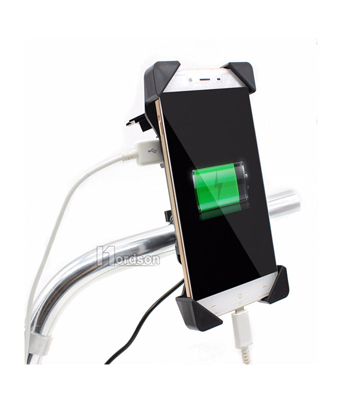 NEW Motorcycle Phone Holder With USB Charger
